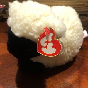 Ty Plush Sheep Toy with Tag Woolly 1995